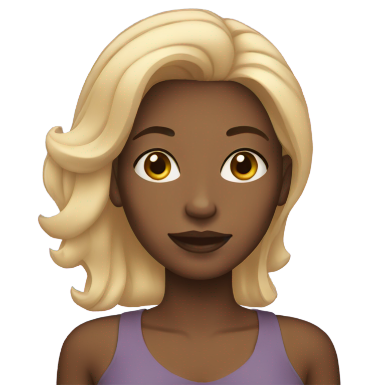 genmoji : Femmes noires aux cheveux blonds