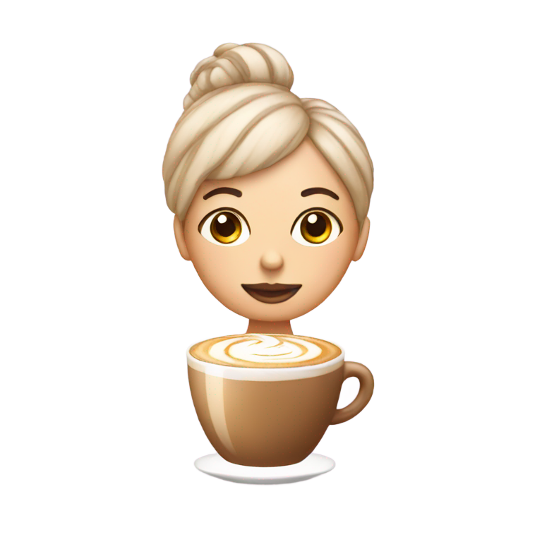 genmoji: Make a ballerina with a cappuccino head