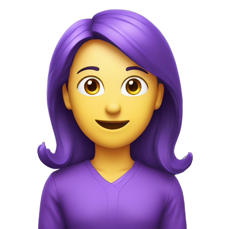 genmoji：测试自己。叫人进来。积累动力。颜色是紫色，类似类型。