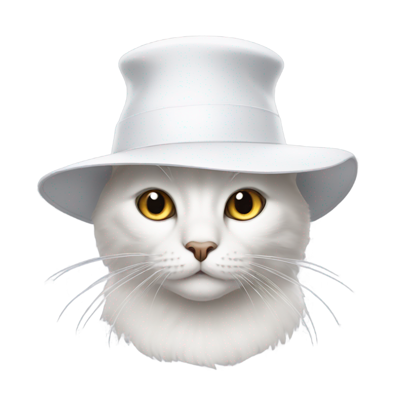 genmoji: cat in white hat