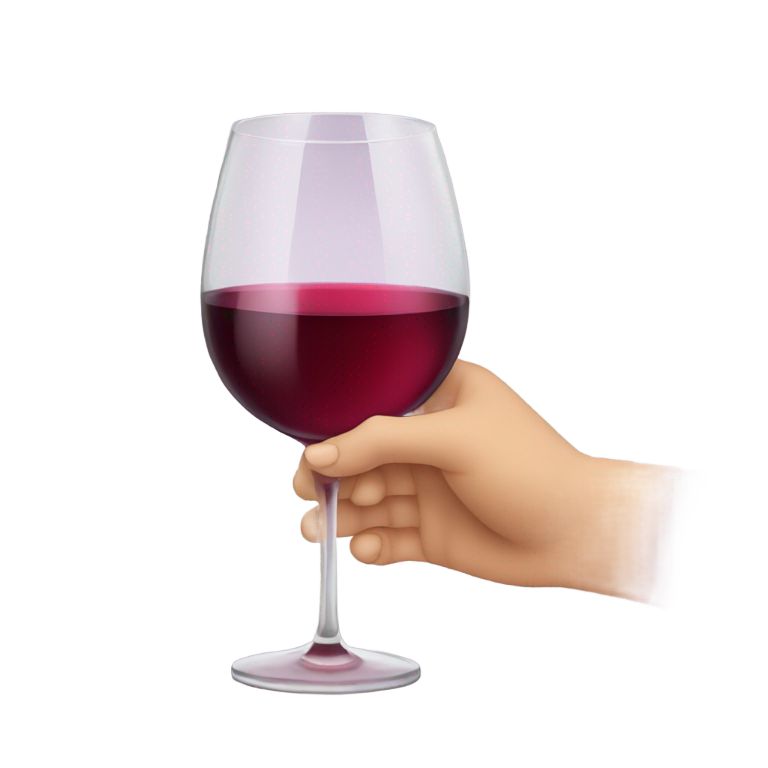 genmoji：一只手拿着酒杯