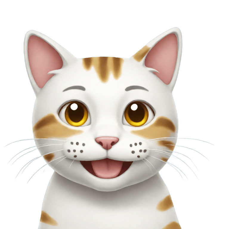 genmoji : Un chat heureux