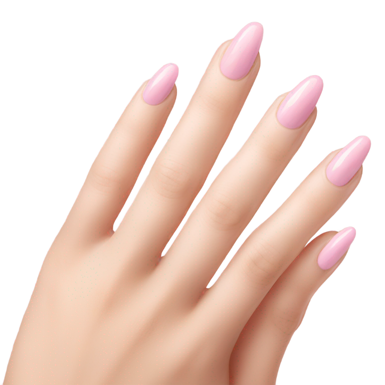 絵文字：Light pink nail manicure