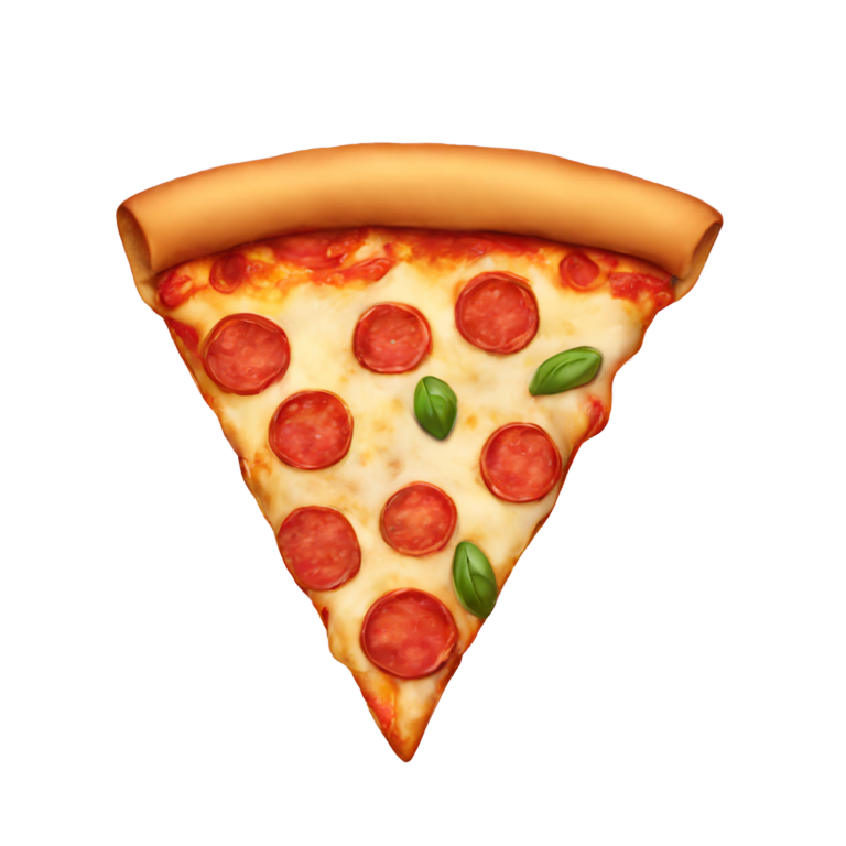 genmoji : une pizza avec un chapeau