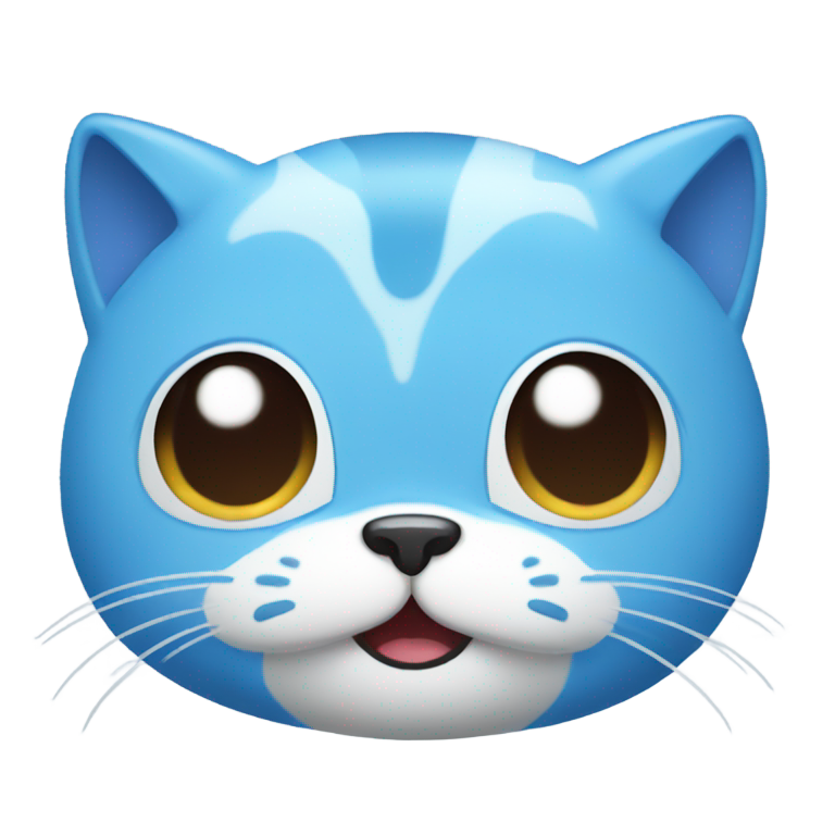 genmoji：一个叫作Gumball的蓝色卡通猫，很搞笑