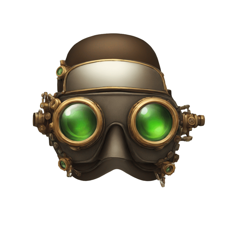 genmoji: steampunk goggles