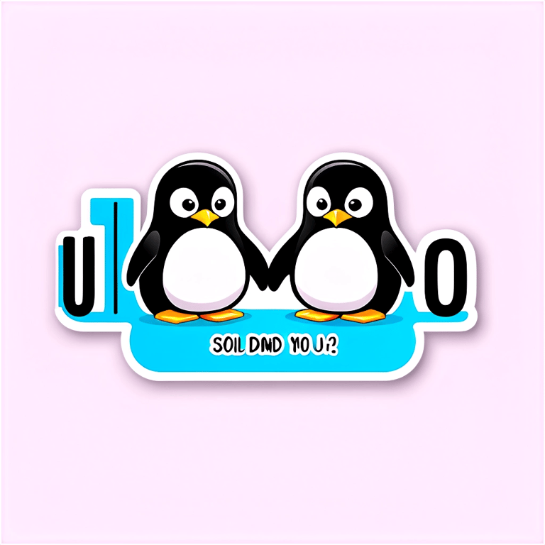 絵文字：積み重なったペンギンが「I told you so」という文字を形成しています。