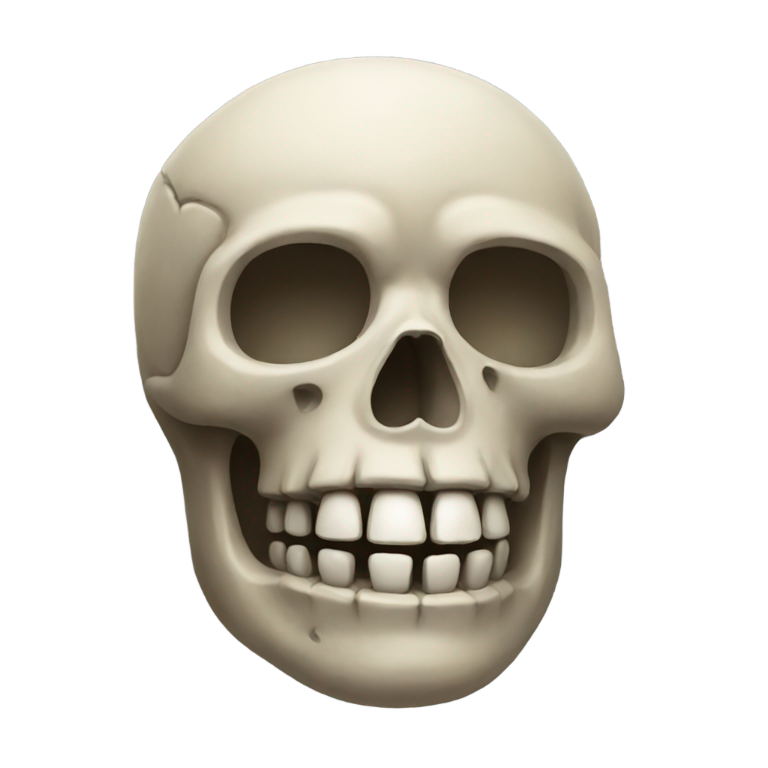 genmoji: Stone skull