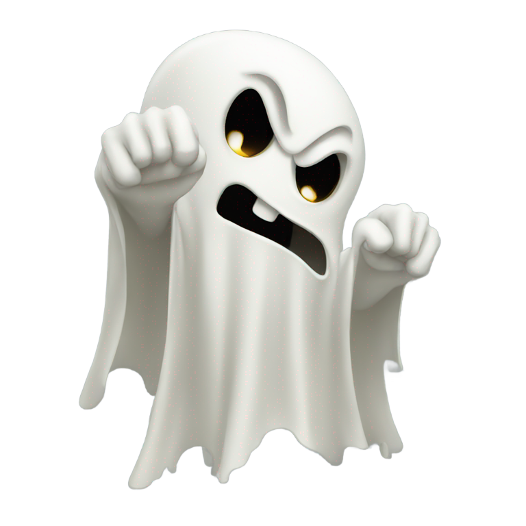 genmoji: Angry ghosts