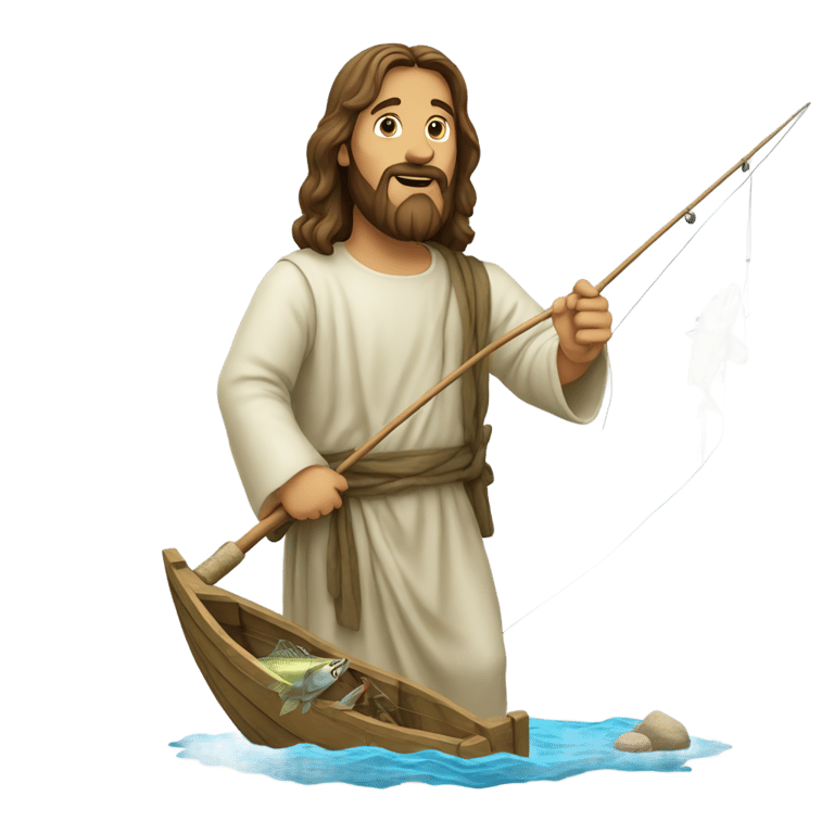 genmoji：jesus fishing