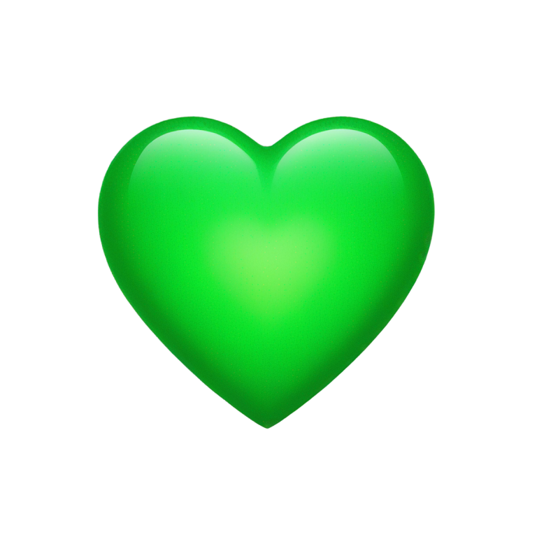 genmoji: green emoji love heart in colour code e0ff33