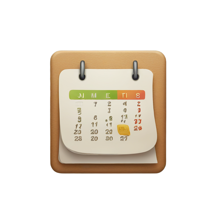 絵文字：カレンダーアプリのアイコン