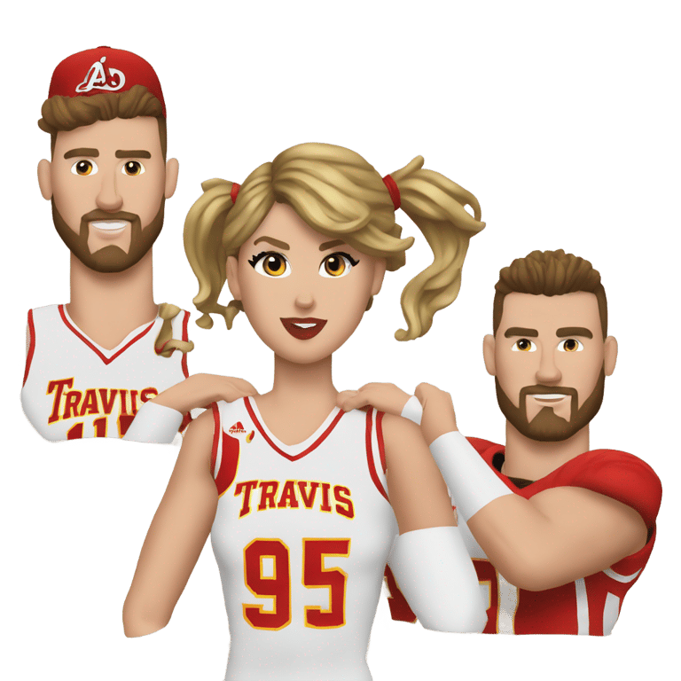 絵文字：1% Travis Kelce 99% Taylor Swift
