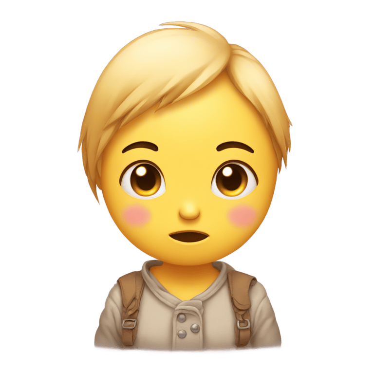 genmoji：A cute chick with sad face