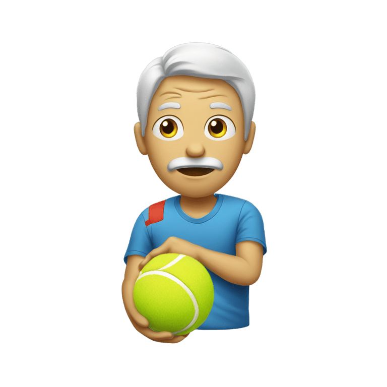 絵文字：テニスボールを食べる男