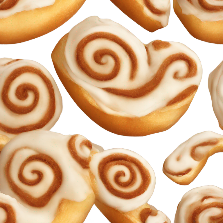 絵文字：make a cinnamon roll with drups