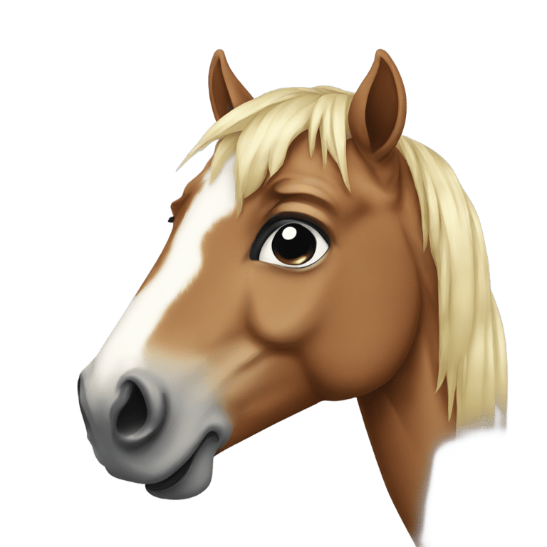 絵文字：A horse crying tears