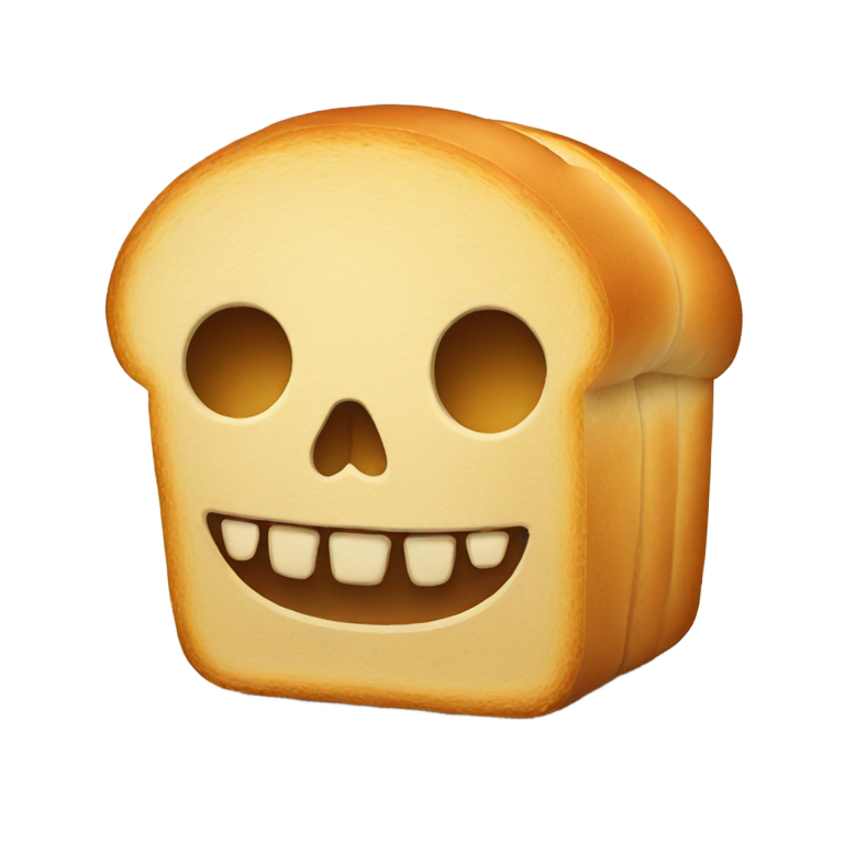 genmoji: Bread with Skull
