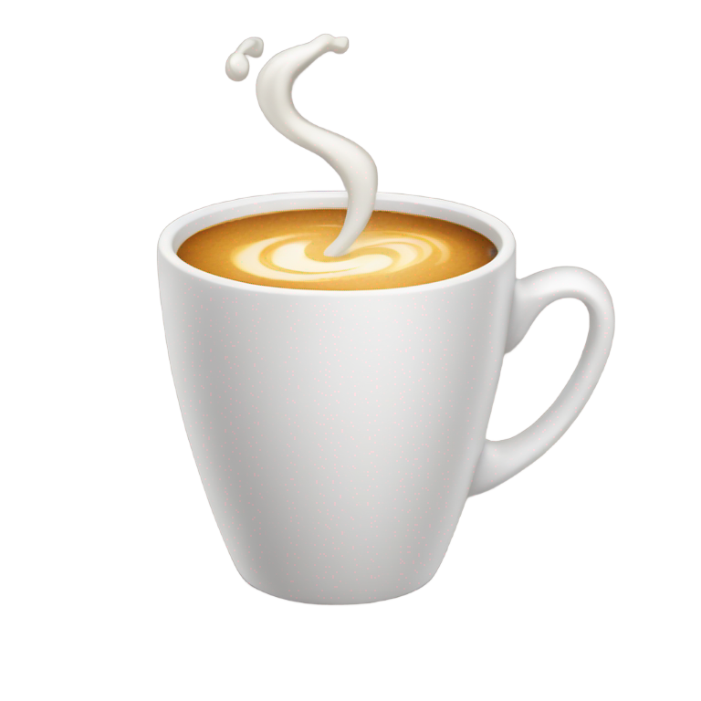 genmoji：A dancing coffee cup