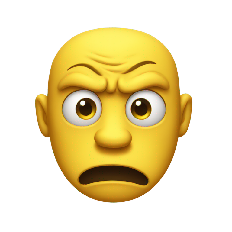 genmoji：黄色愤怒大鼻子