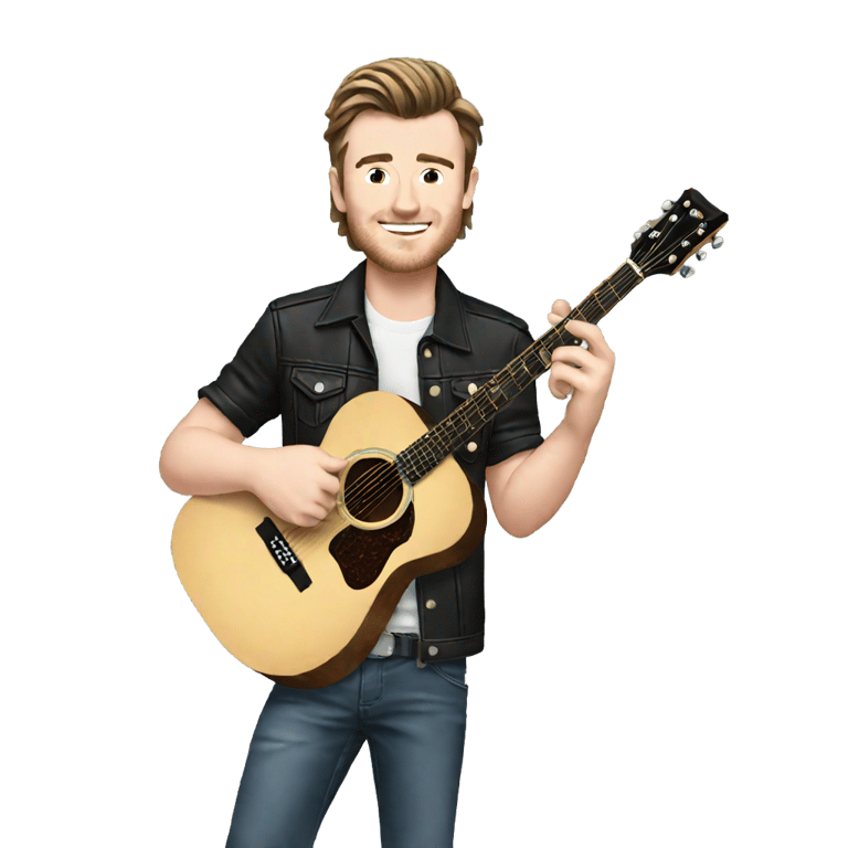 genmoji: morgan wallen holding a guitar