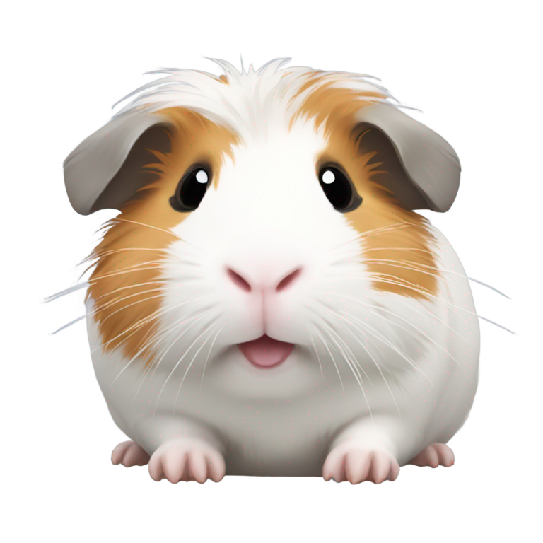 genmoji：可爱的灰白毛色快乐豚鼠