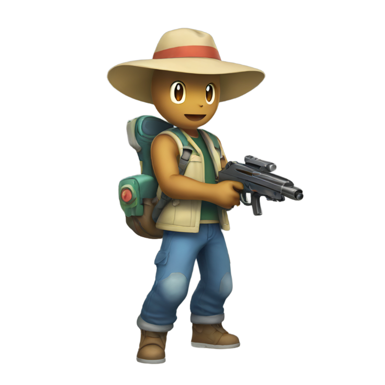 genmoji : Pokémon avec un pistolet