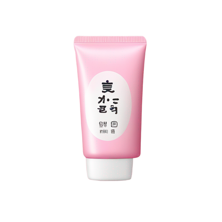 genmoji：small tube of face cream. pink with Korean text