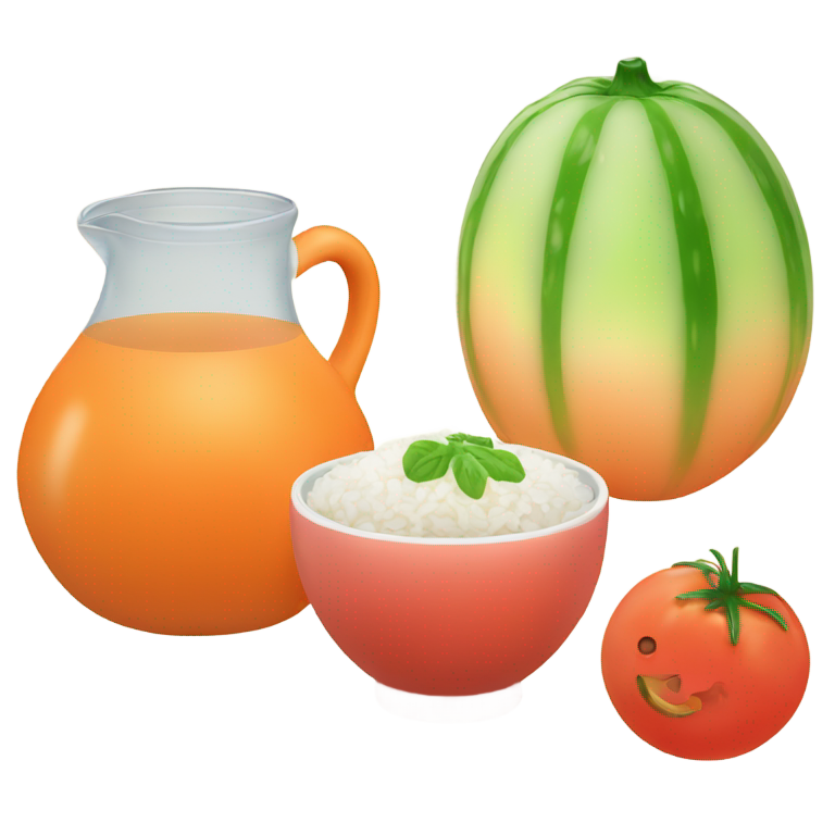 絵文字：壺、メロン、プリン、飯団、トマト