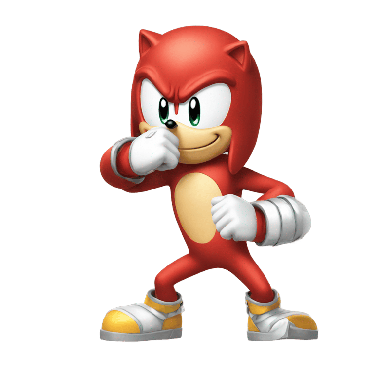genmoji : Knuckles from sonic