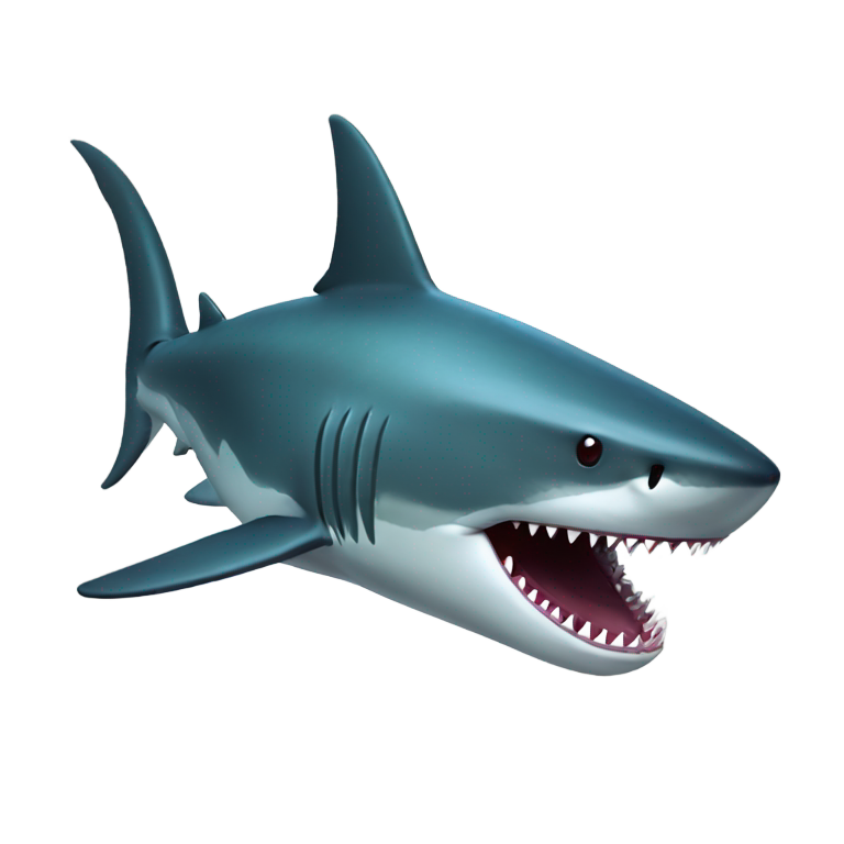 genmoji: Megalodon Shark in Front