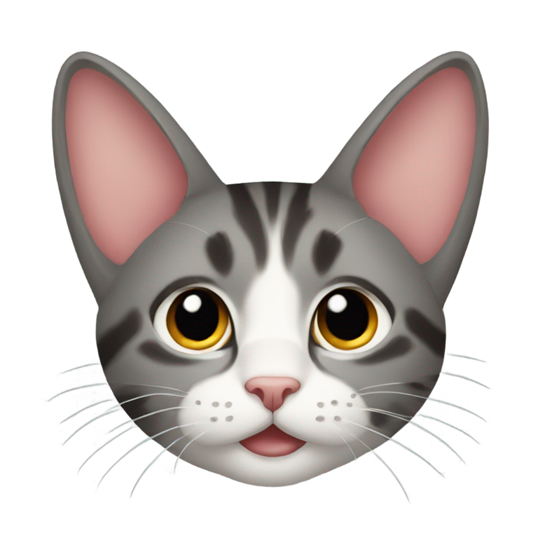 絵文字：cat ear straight