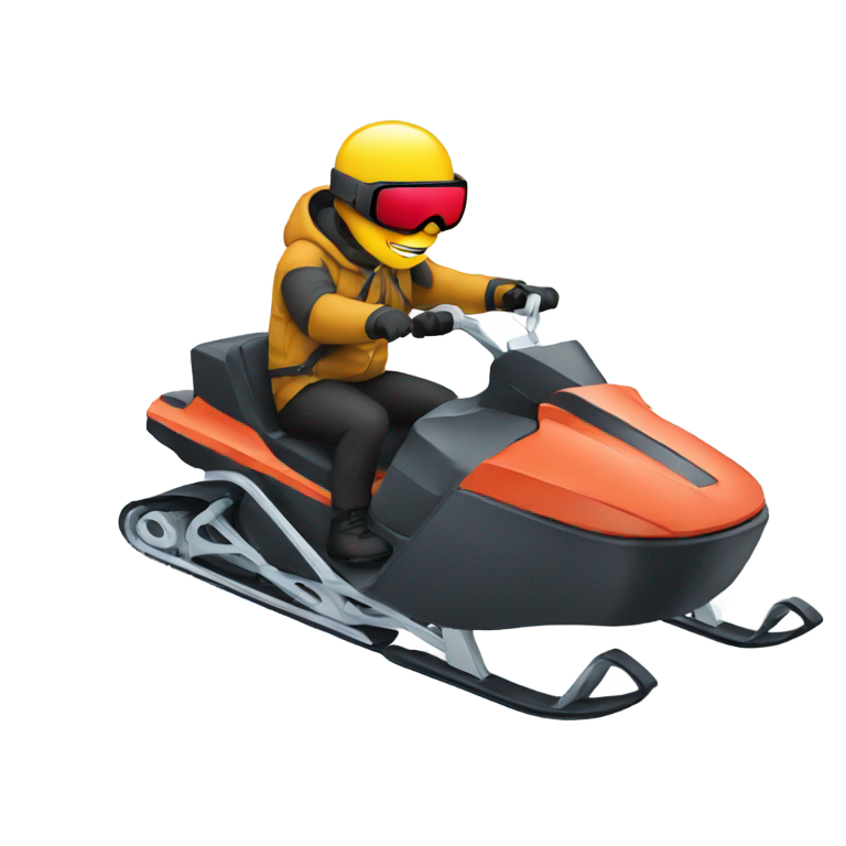 genmoji: A hacker driving on ski