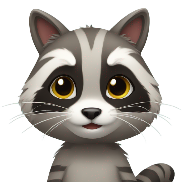 genmoji : Mignon raton laveur et chat