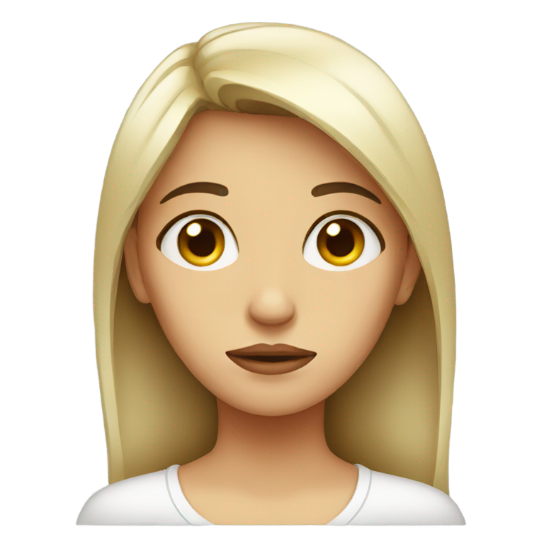 genmoji：一个悲伤的女人的脸