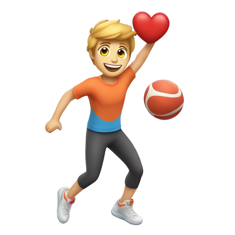 genmoji：快乐且运动的终极飞盘玩家，拥有一颗大大的爱心