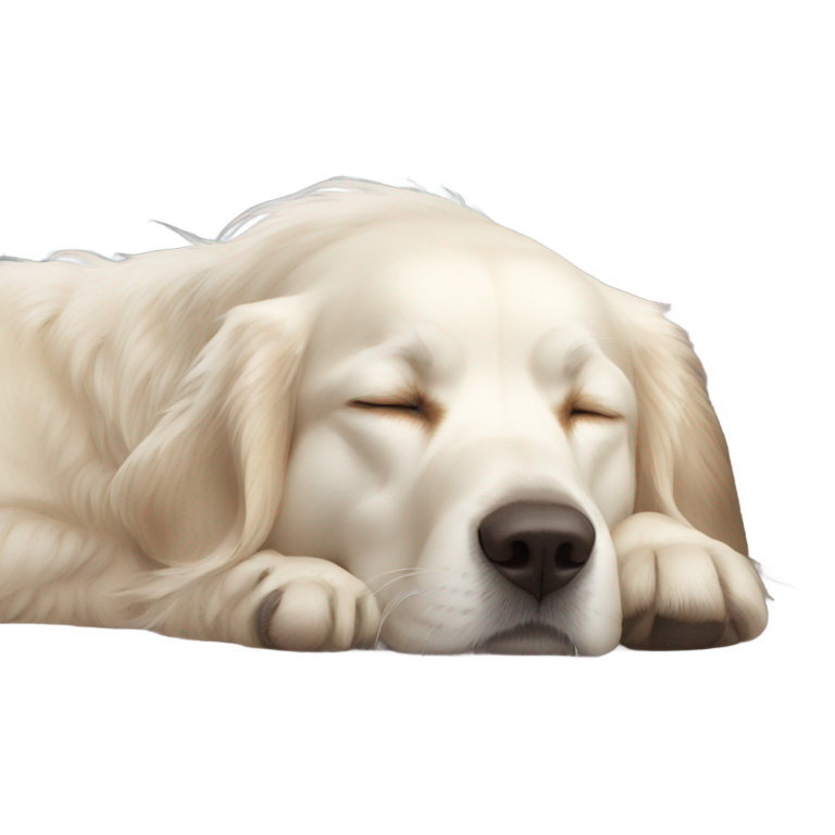 genmoji：睡梦中的白金毛寻回犬