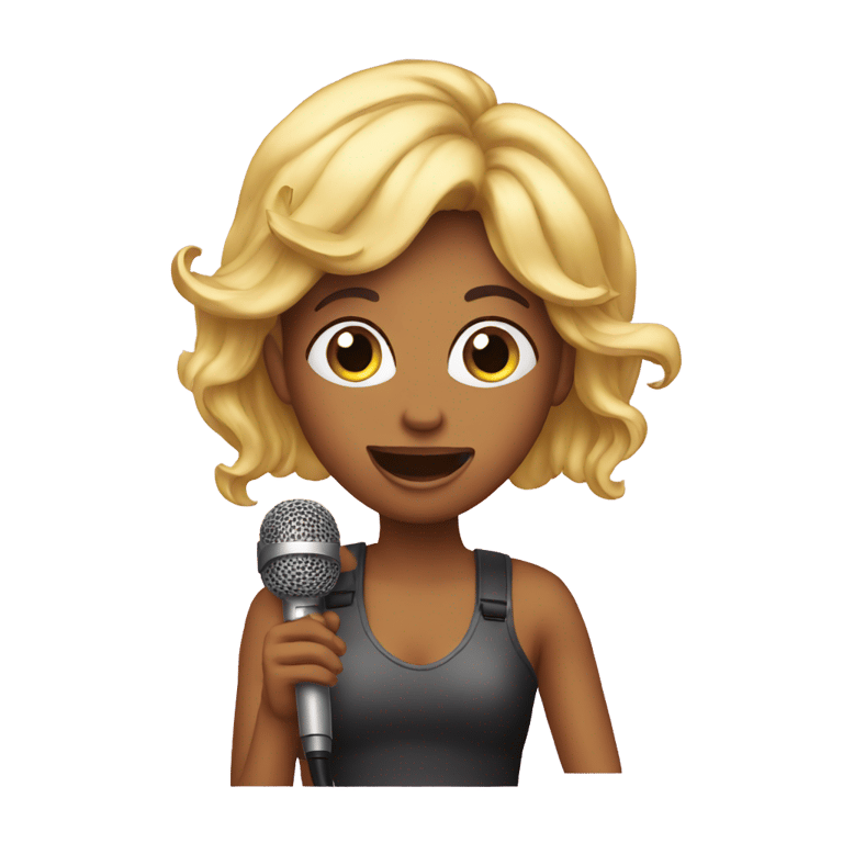 genmoji : Karaoke singer