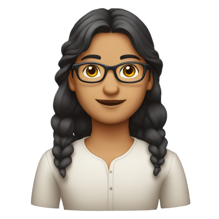 genmoji：一位戴眼镜的库马奥尼白肤印度人。