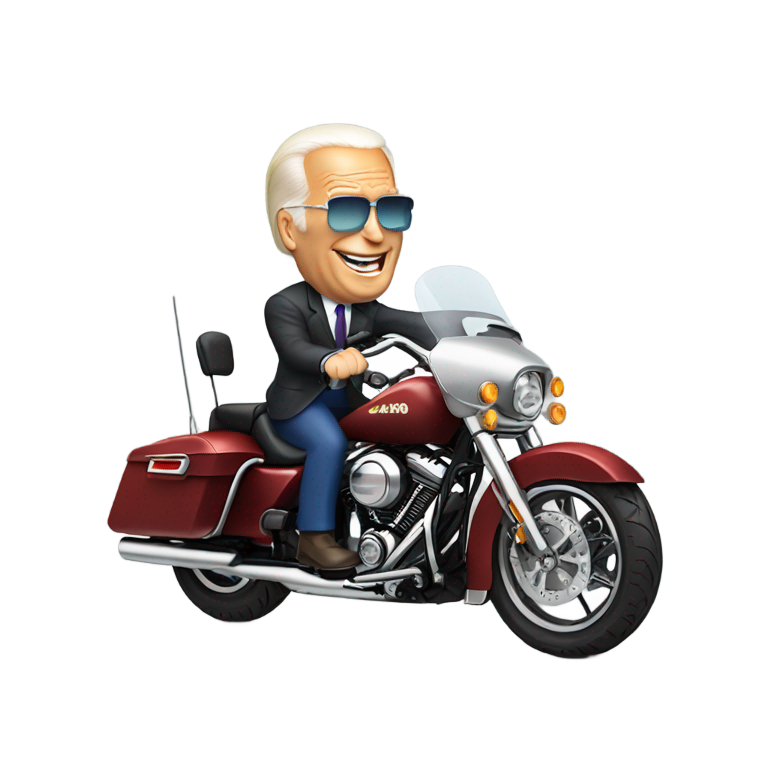 genmoji：乔·拜登与唐纳德·特朗普骑摩托车