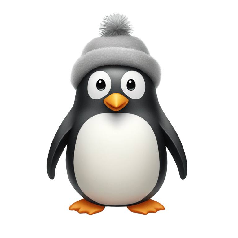 genmoji：A penguin with a fuzzy hat