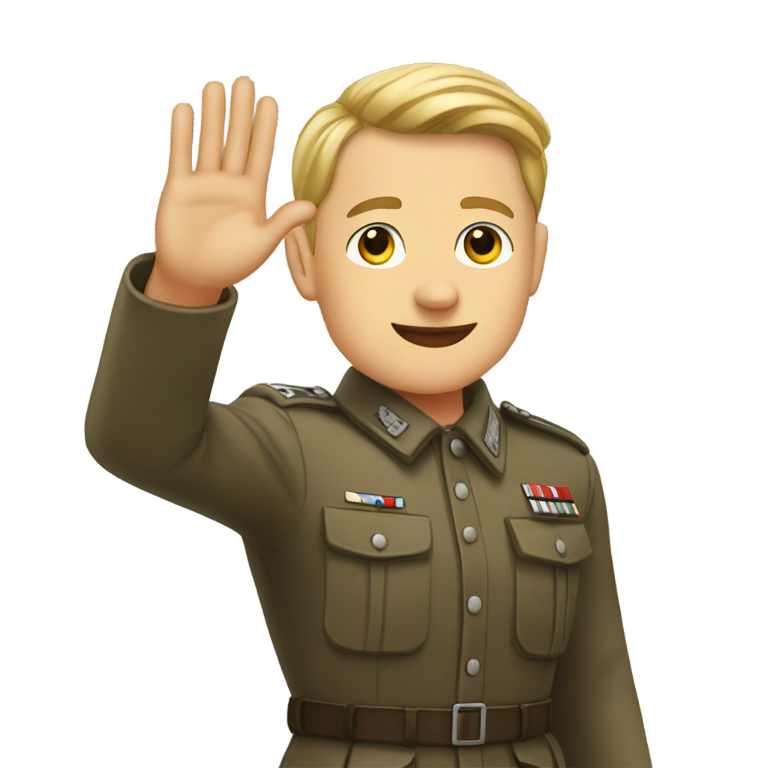 絵文字：ナチス兵がナチス式敬礼をしている