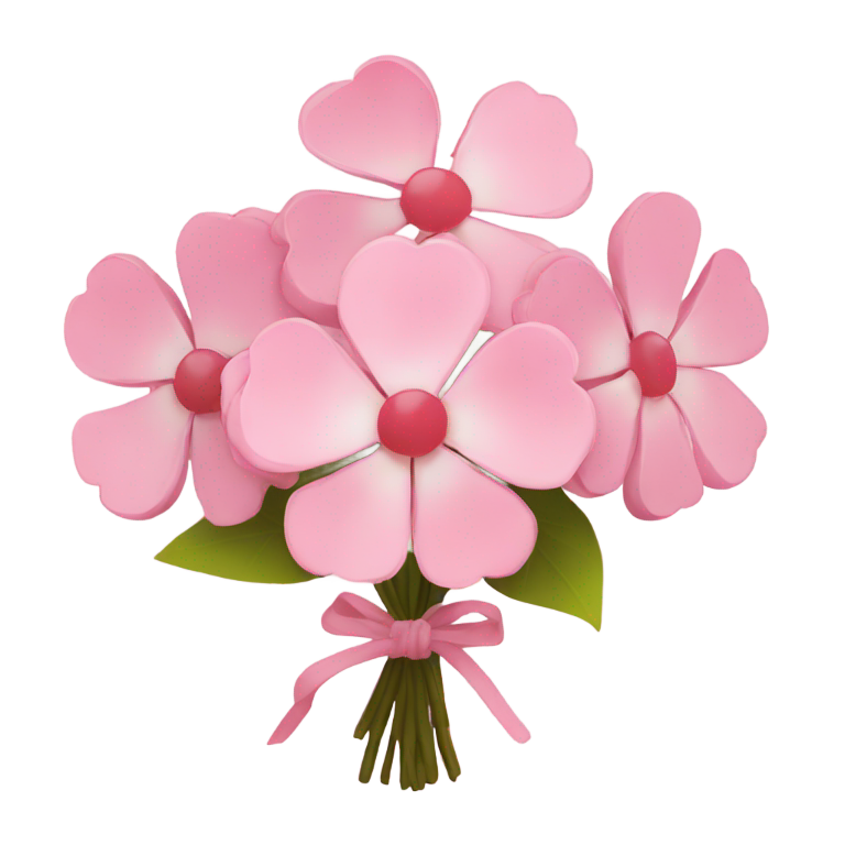 genmoji：Facless Sakura flower bouquet, no person
