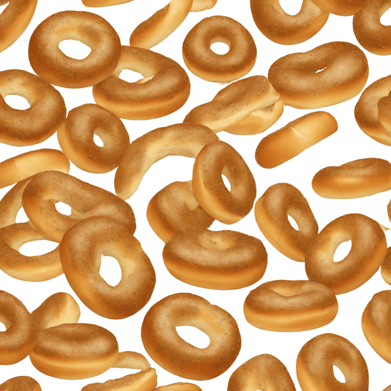 絵文字：Single Bagel with chocolate sprinkles