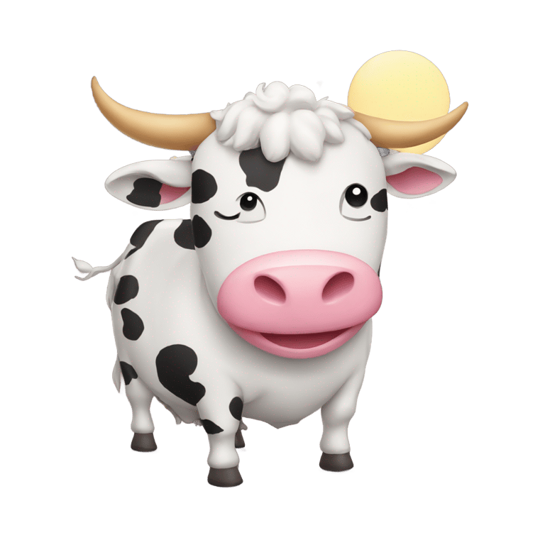 絵文字：Moon in a cow costume