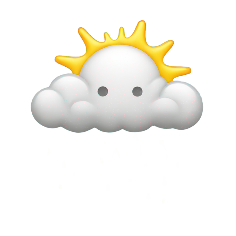 genmoji: sun cloud rain