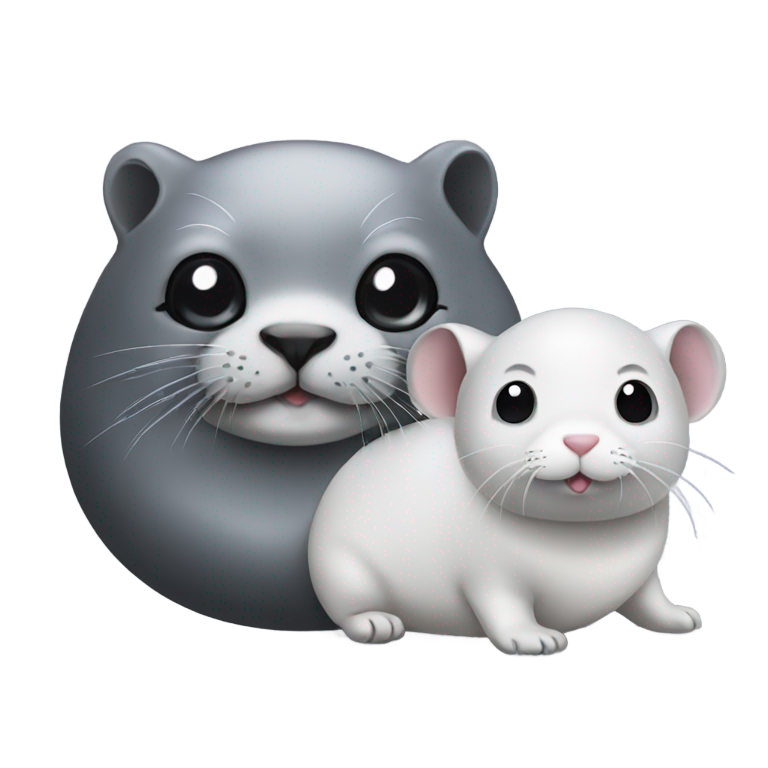 genmoji : Phoque et chinchilla réunis