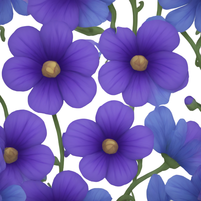 genmoji：深紫蓝花朵盛开