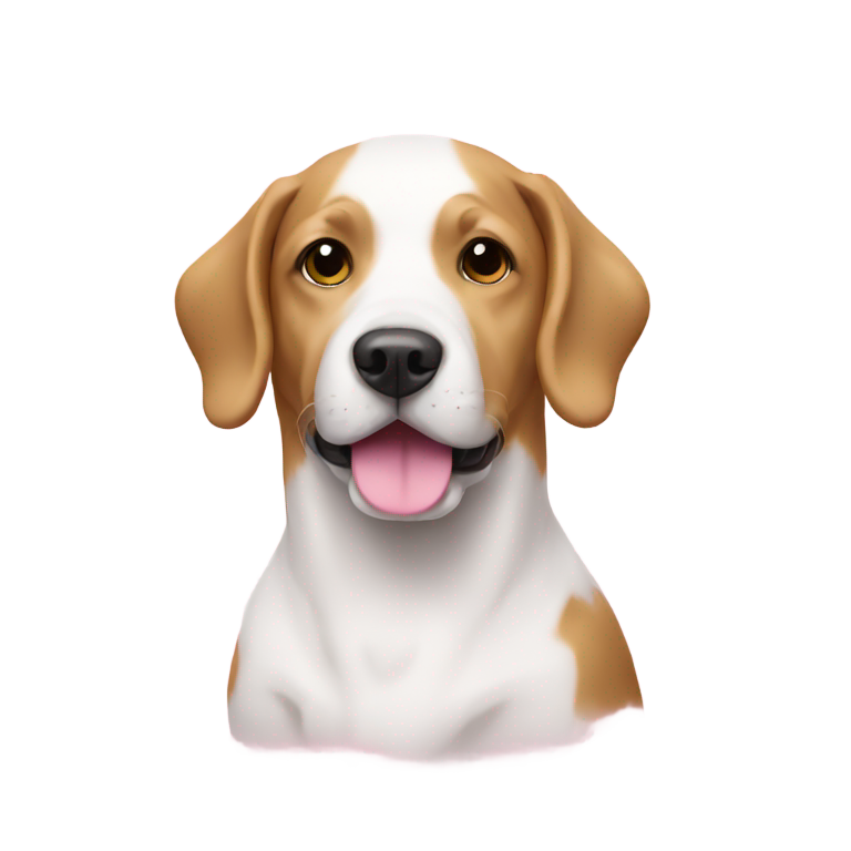 genmoji : Chien étoiles blanches rose