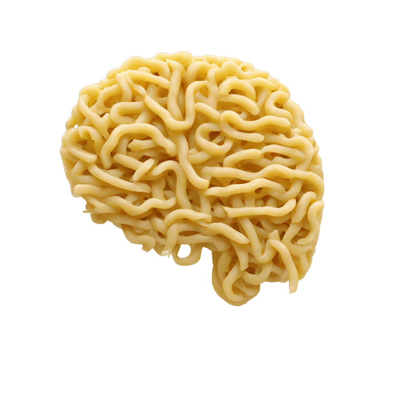 絵文字：Brain made of pasta